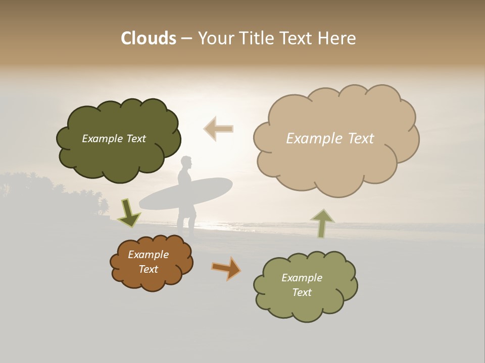 Sand Beach White PowerPoint Template