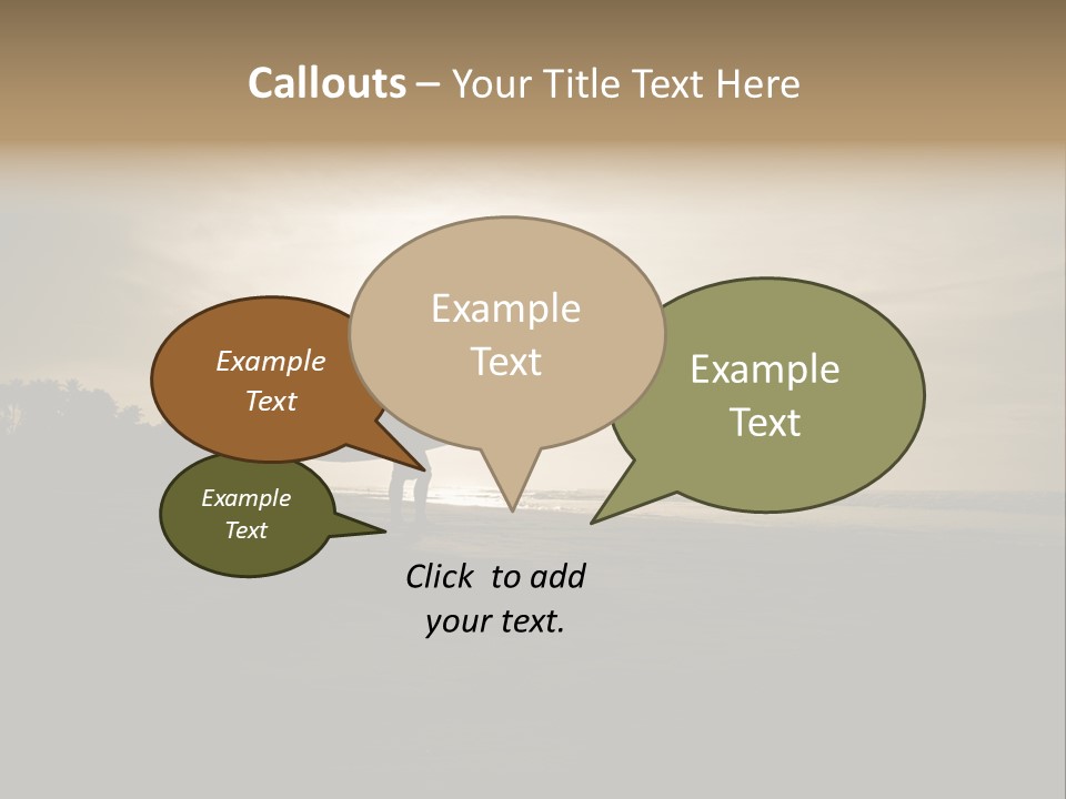 Sand Beach White PowerPoint Template