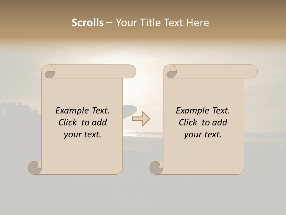 Sand Beach White PowerPoint Template