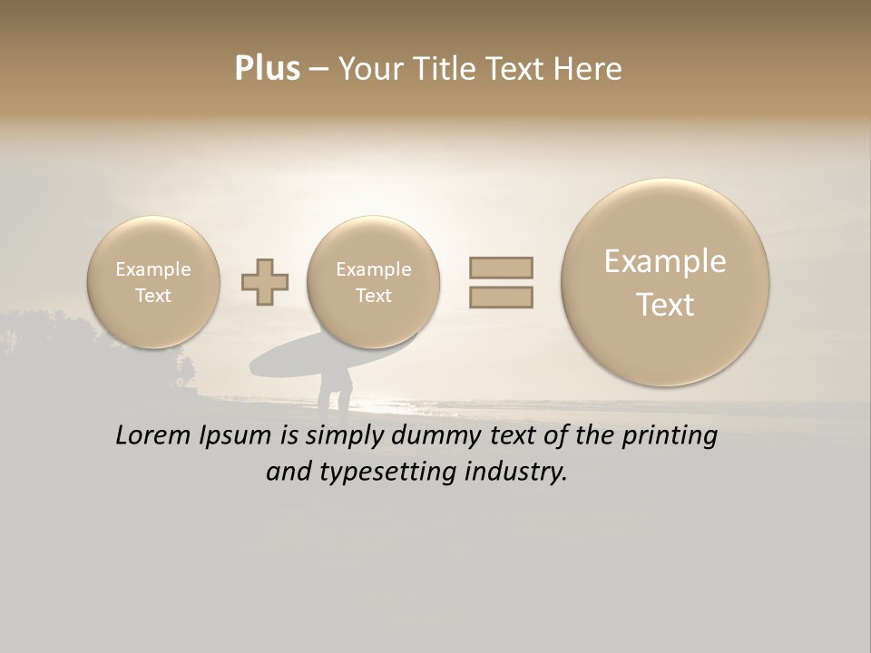 Sand Beach White PowerPoint Template
