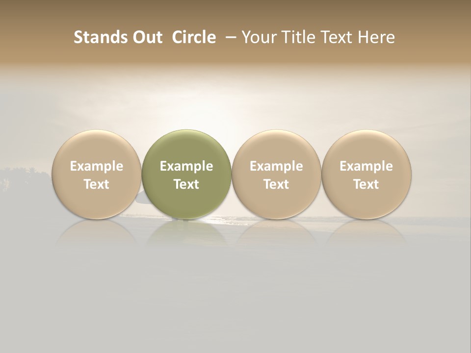 Sand Beach White PowerPoint Template