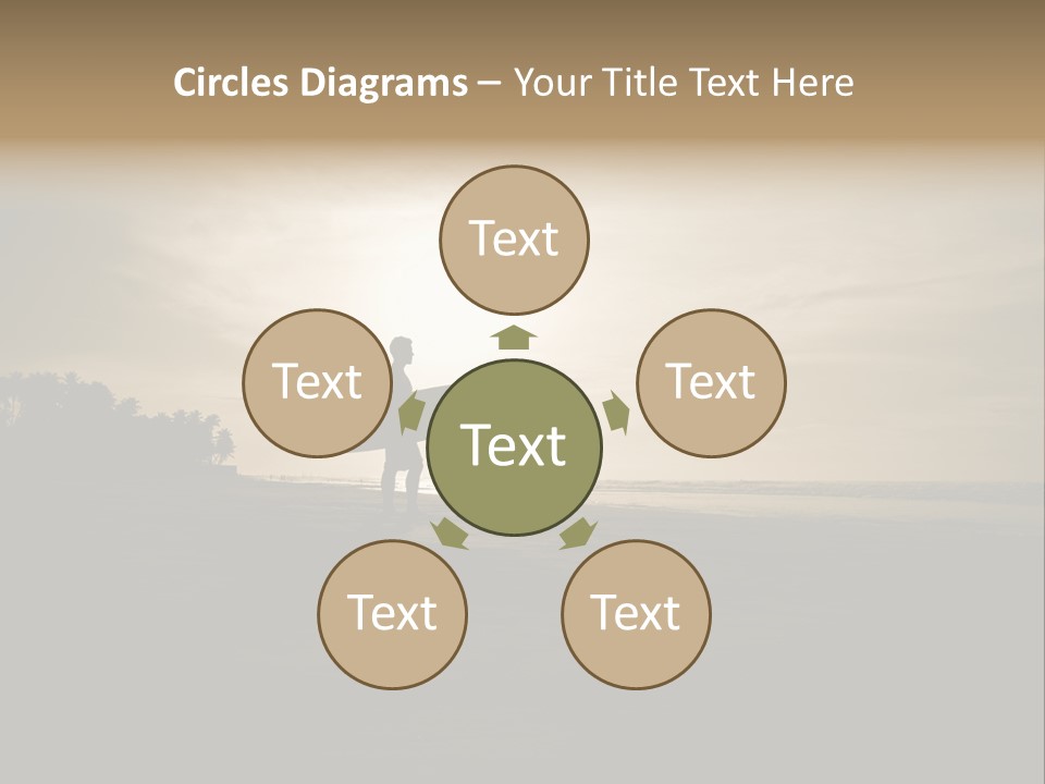 Sand Beach White PowerPoint Template