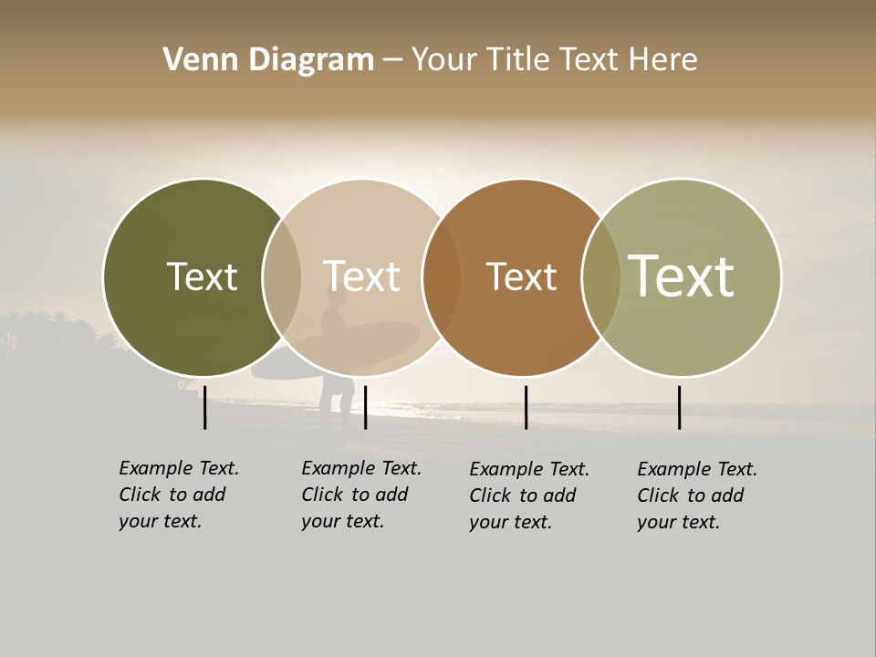 Sand Beach White PowerPoint Template