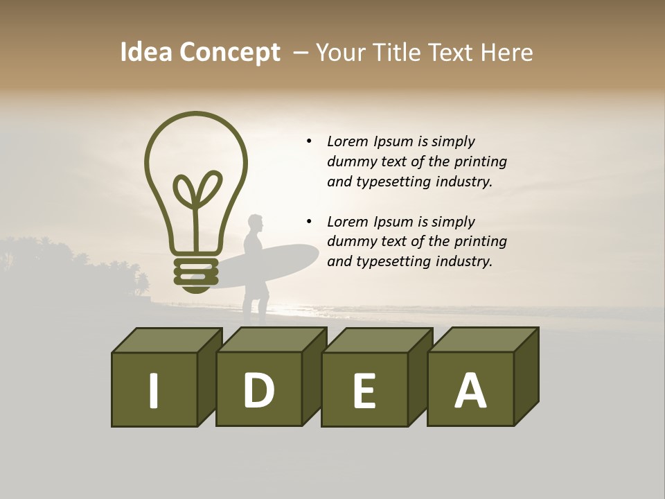 Sand Beach White PowerPoint Template