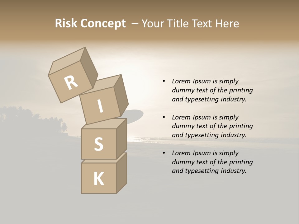 Sand Beach White PowerPoint Template