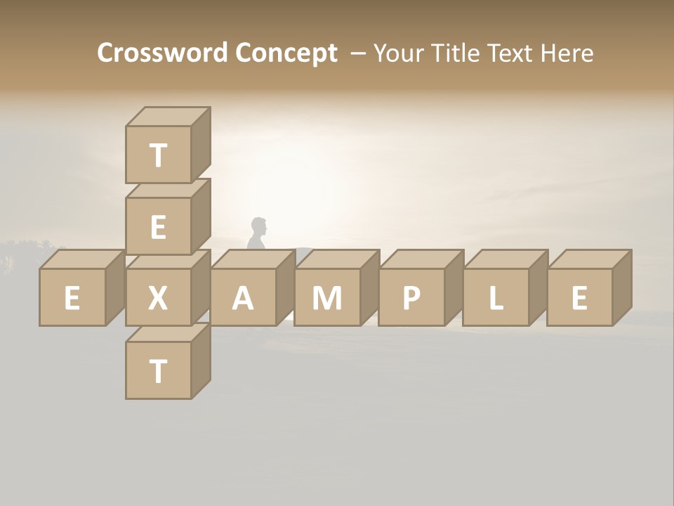 Sand Beach White PowerPoint Template