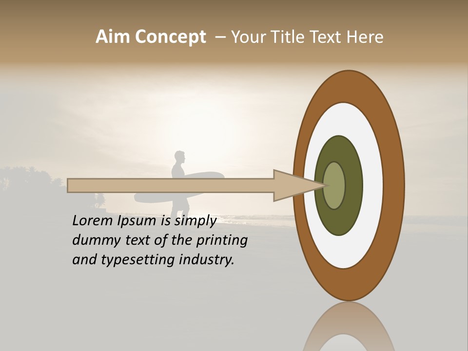 Sand Beach White PowerPoint Template