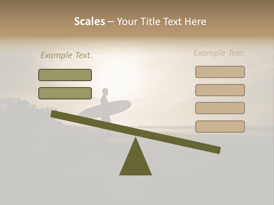 Sand Beach White PowerPoint Template