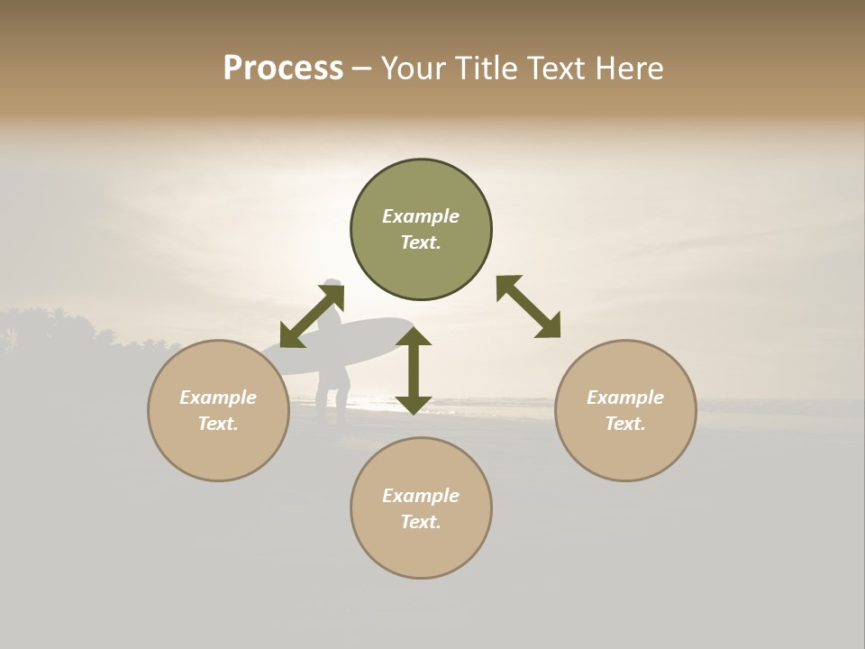 Sand Beach White PowerPoint Template