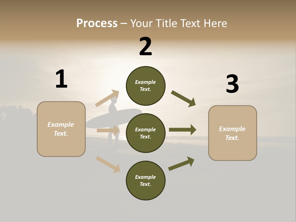 Sand Beach White PowerPoint Template