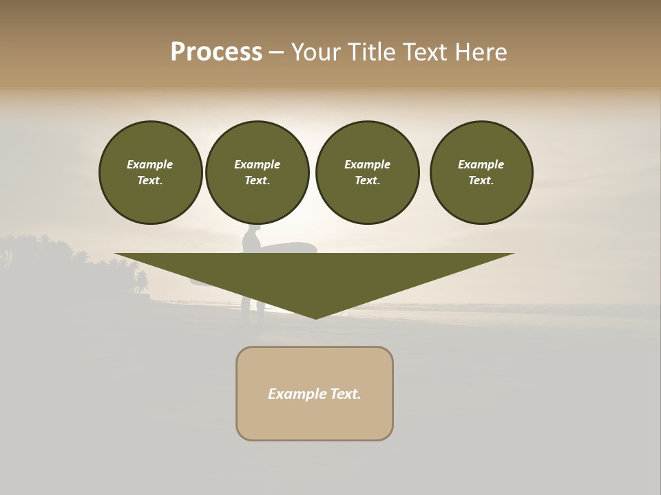 Sand Beach White PowerPoint Template