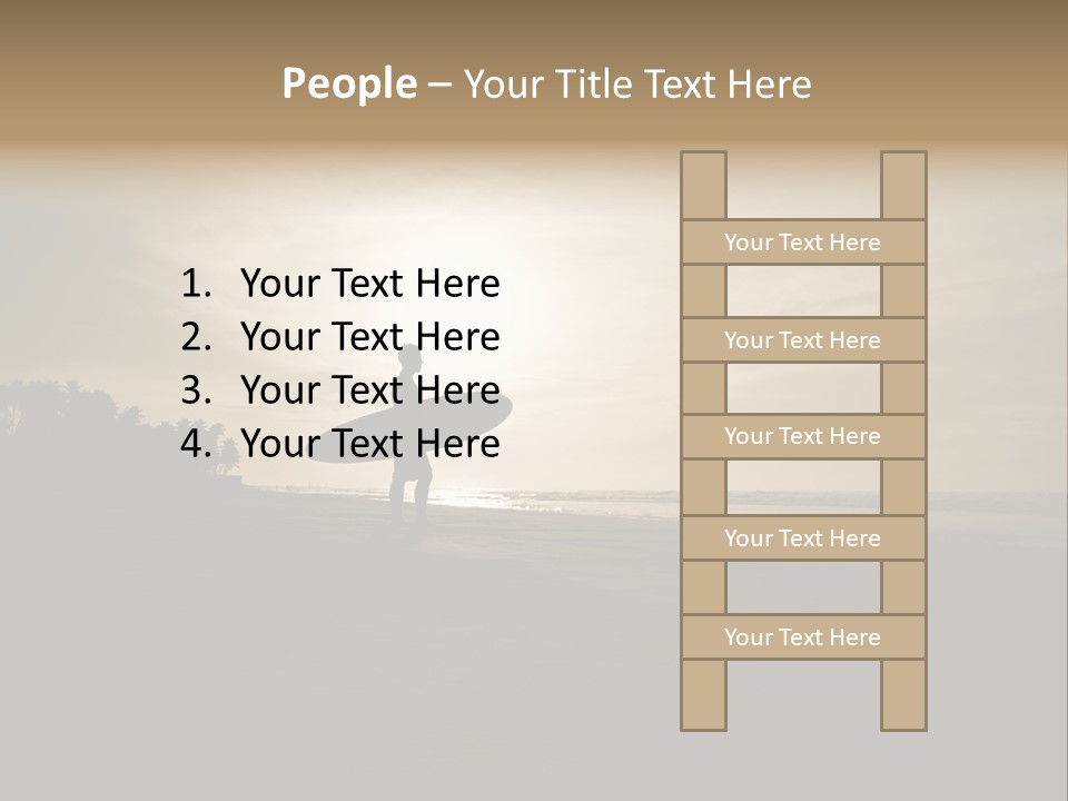 Sand Beach White PowerPoint Template