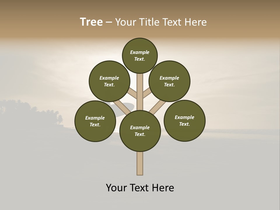 Sand Beach White PowerPoint Template