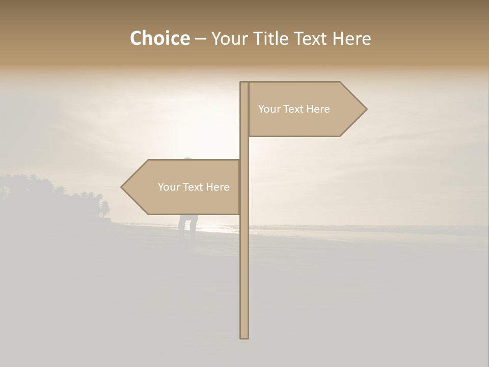 Sand Beach White PowerPoint Template