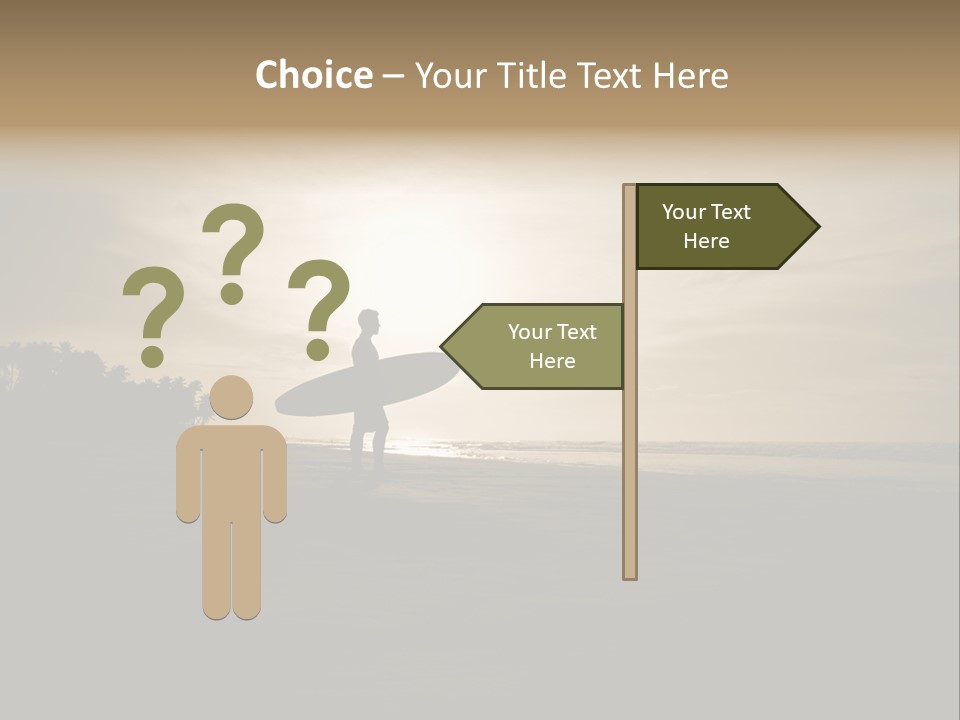 Sand Beach White PowerPoint Template