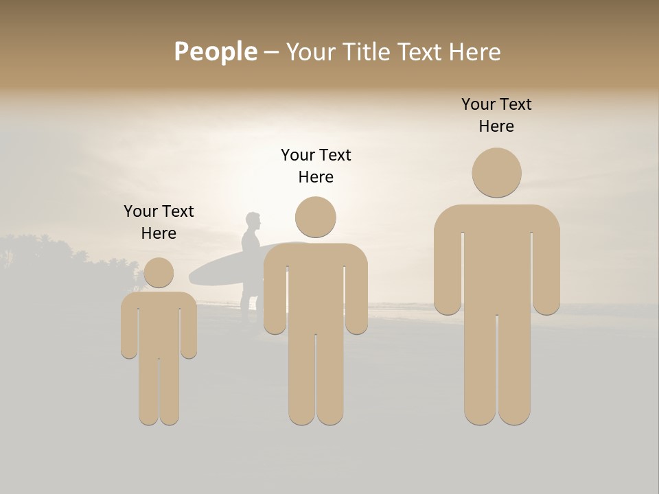 Sand Beach White PowerPoint Template