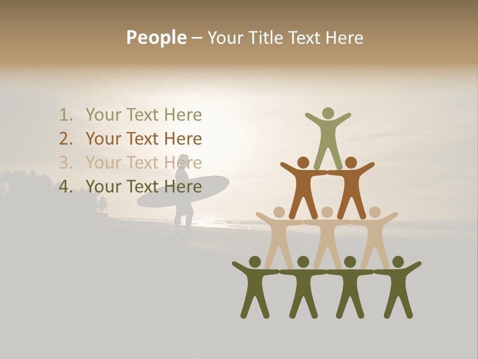 Sand Beach White PowerPoint Template