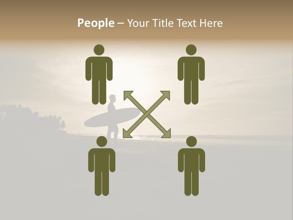 Sand Beach White PowerPoint Template