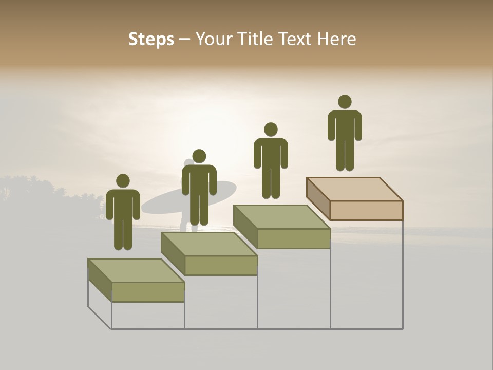 Sand Beach White PowerPoint Template