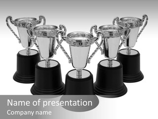 Copy Space Trophy First PowerPoint Template