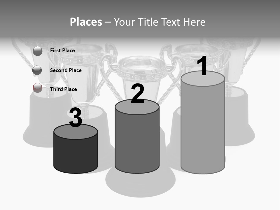 Copy Space Trophy First PowerPoint Template