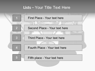 Copy Space Trophy First PowerPoint Template