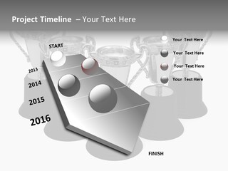 Copy Space Trophy First PowerPoint Template