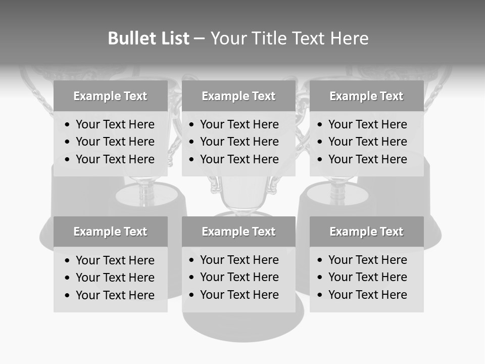 Copy Space Trophy First PowerPoint Template