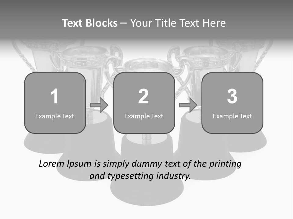 Copy Space Trophy First PowerPoint Template