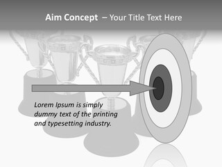 Copy Space Trophy First PowerPoint Template