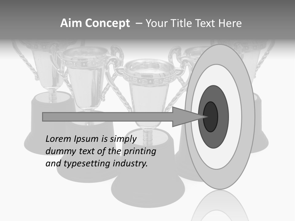 Copy Space Trophy First PowerPoint Template