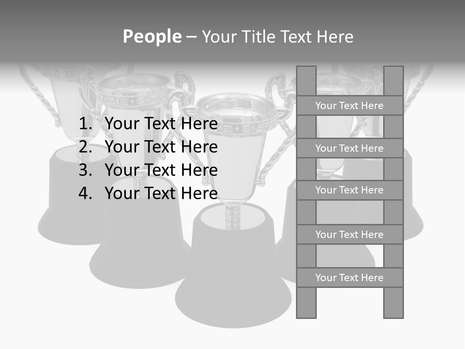 Copy Space Trophy First PowerPoint Template