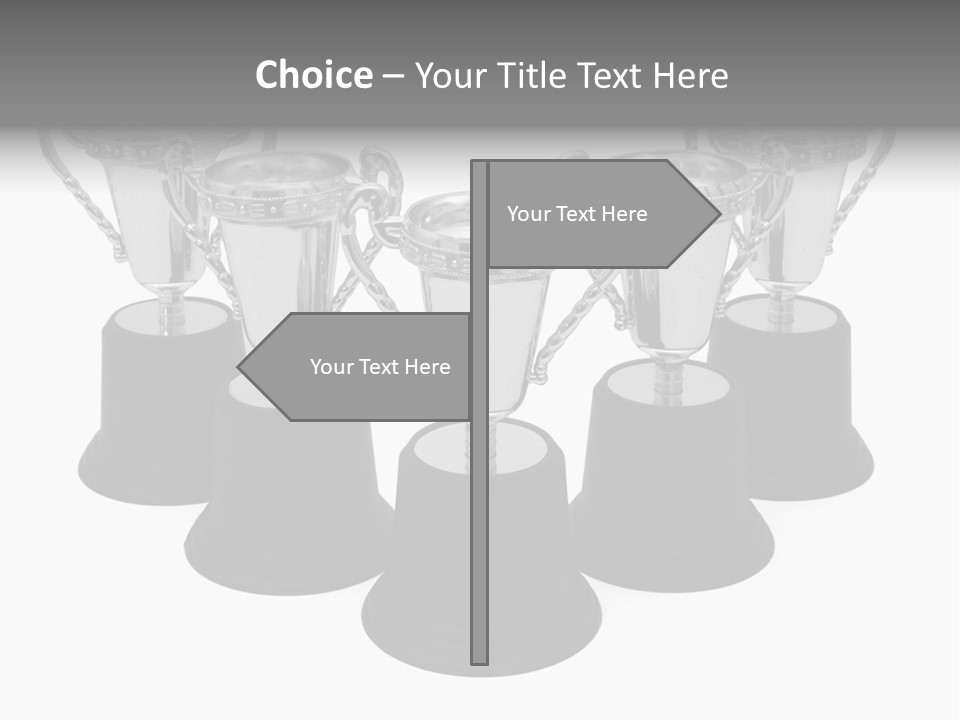 Copy Space Trophy First PowerPoint Template