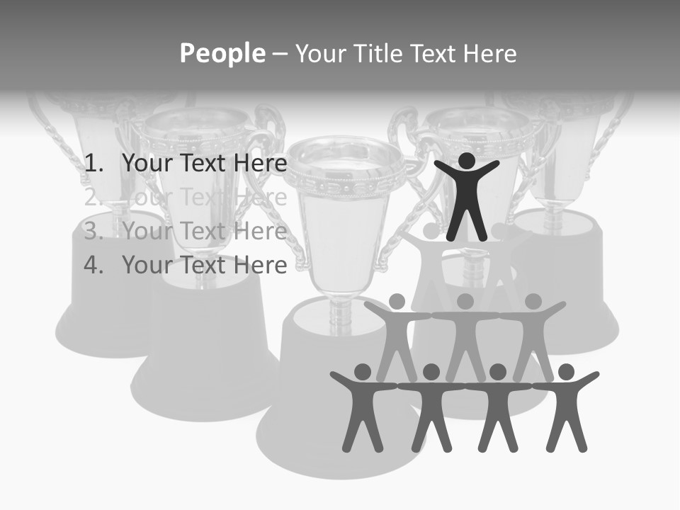 Copy Space Trophy First PowerPoint Template