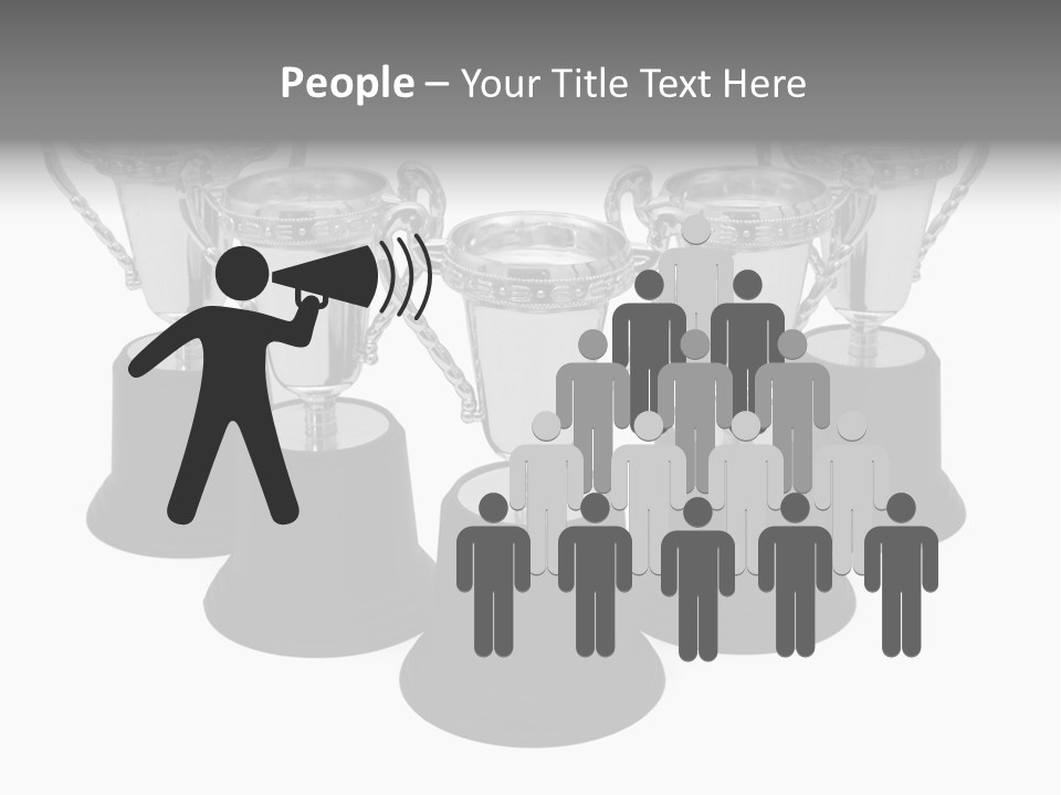 Copy Space Trophy First PowerPoint Template