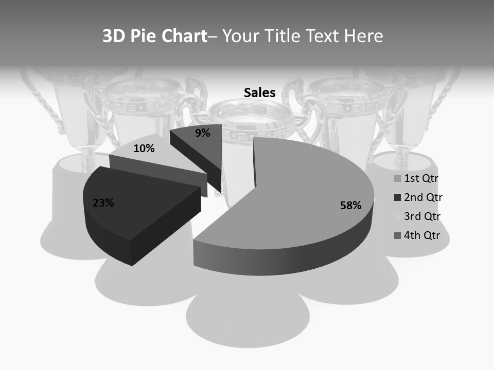 Copy Space Trophy First PowerPoint Template