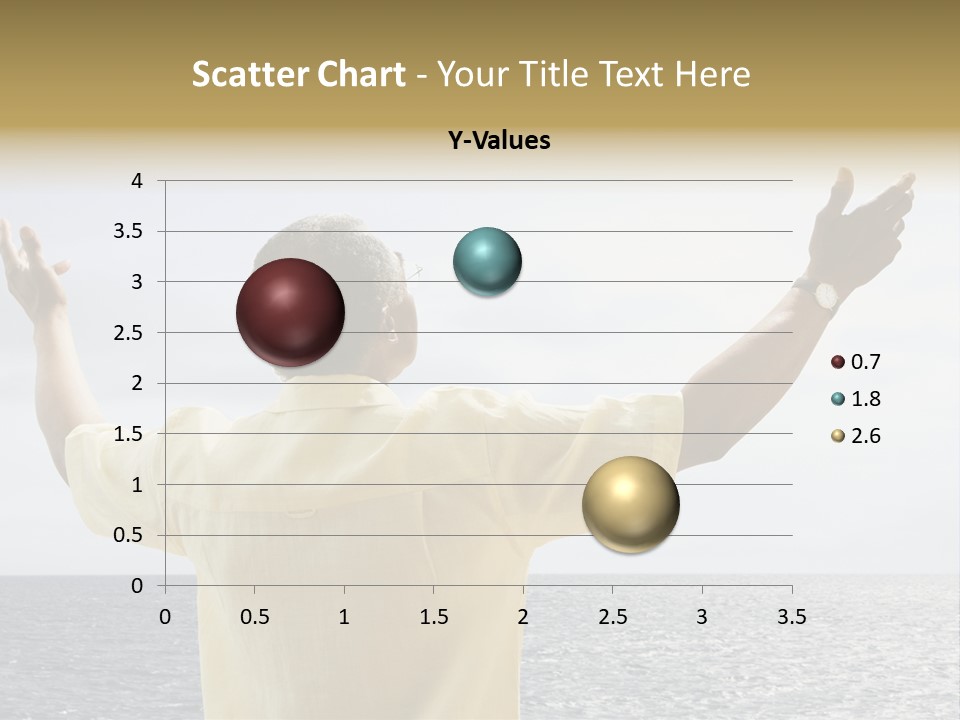 Happy Arms Raised Negative Space PowerPoint Template