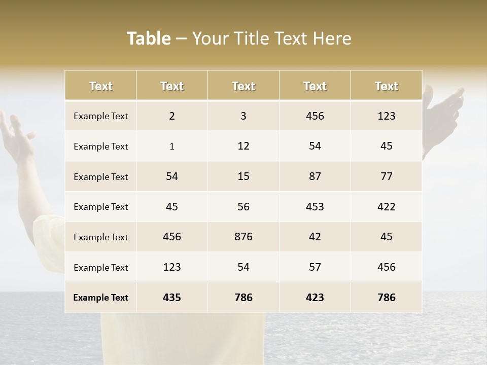 Happy Arms Raised Negative Space PowerPoint Template