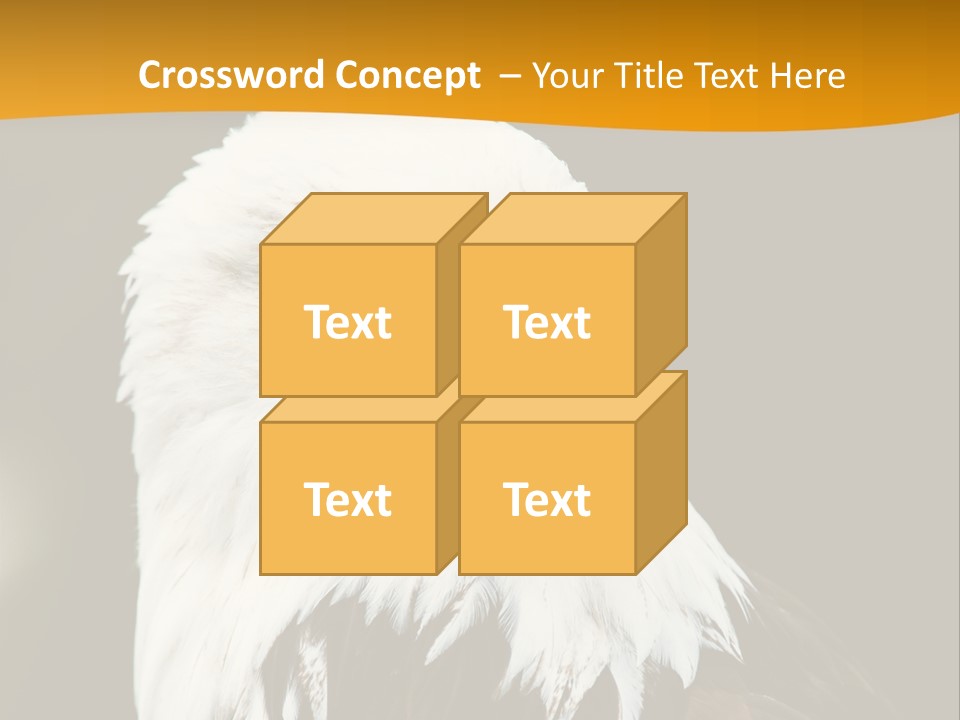 White Predatory Iris PowerPoint Template