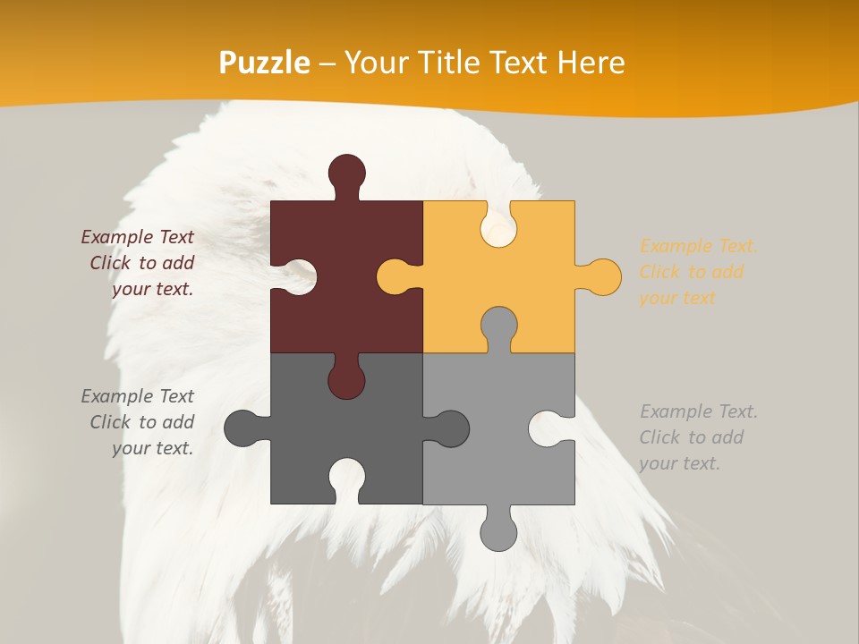 White Predatory Iris PowerPoint Template