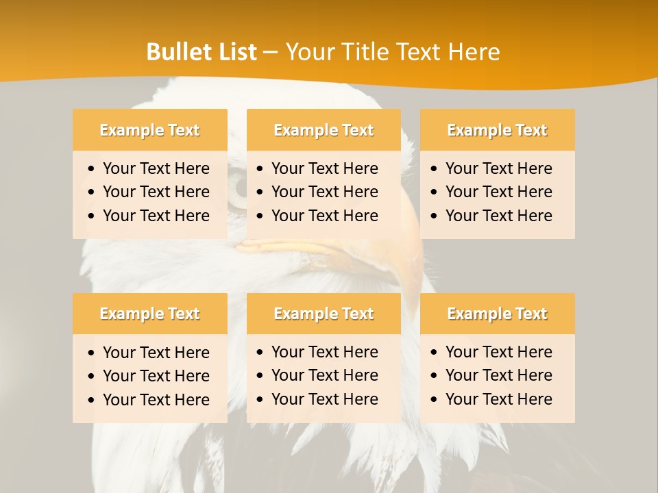 White Predatory Iris PowerPoint Template