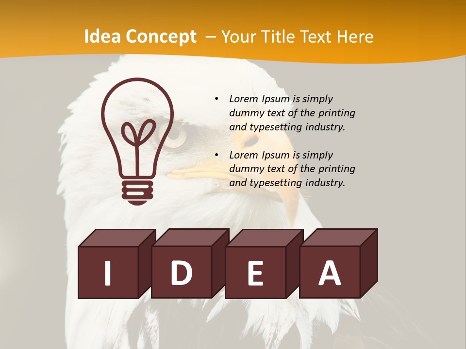 White Predatory Iris PowerPoint Template