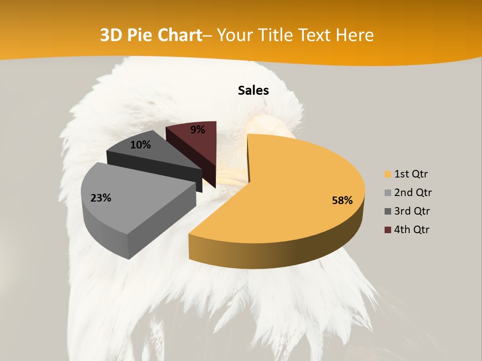 White Predatory Iris PowerPoint Template