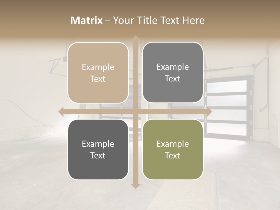 Garage Interior Bright PowerPoint Template