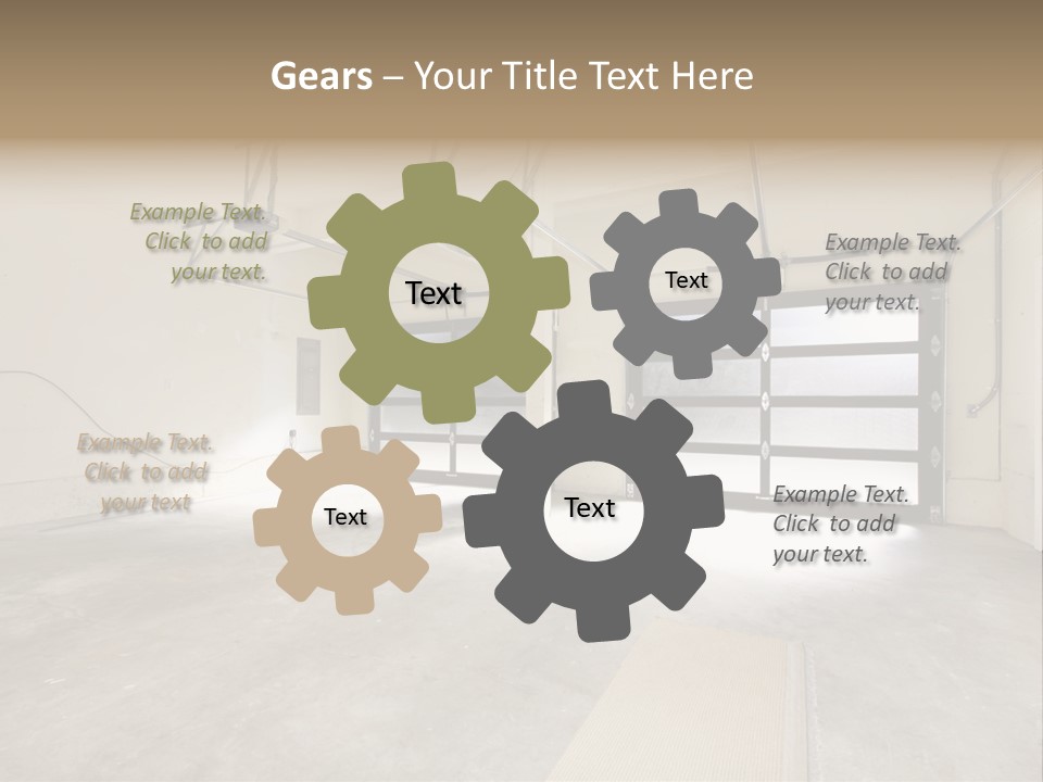 Garage Interior Bright PowerPoint Template