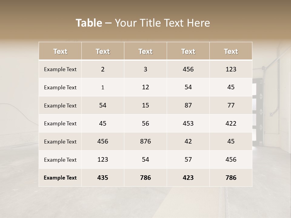 Garage Interior Bright PowerPoint Template