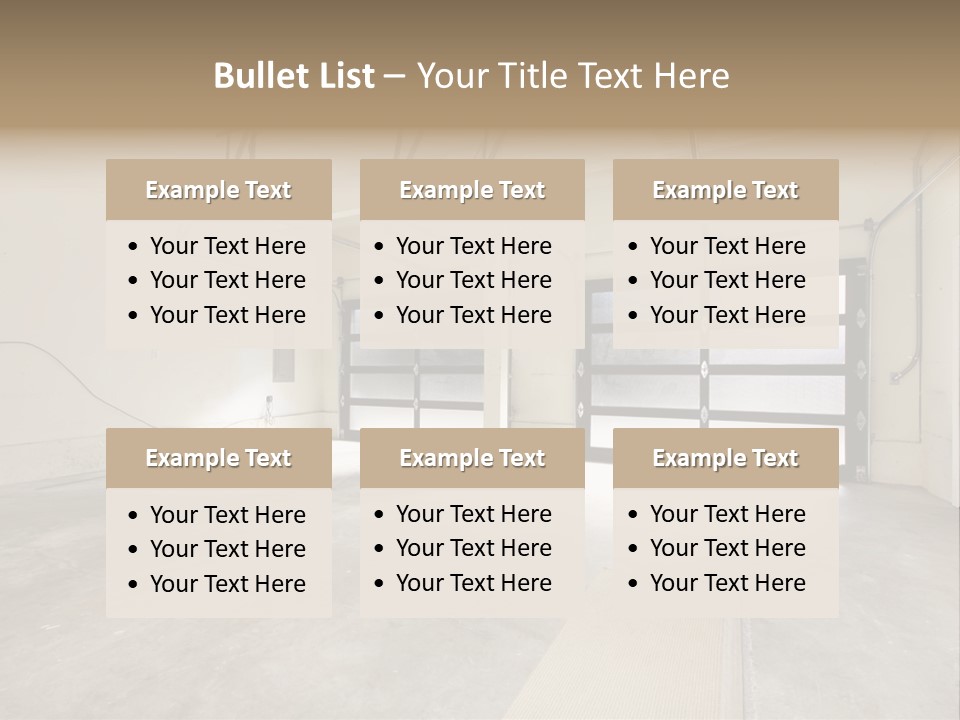 Garage Interior Bright PowerPoint Template