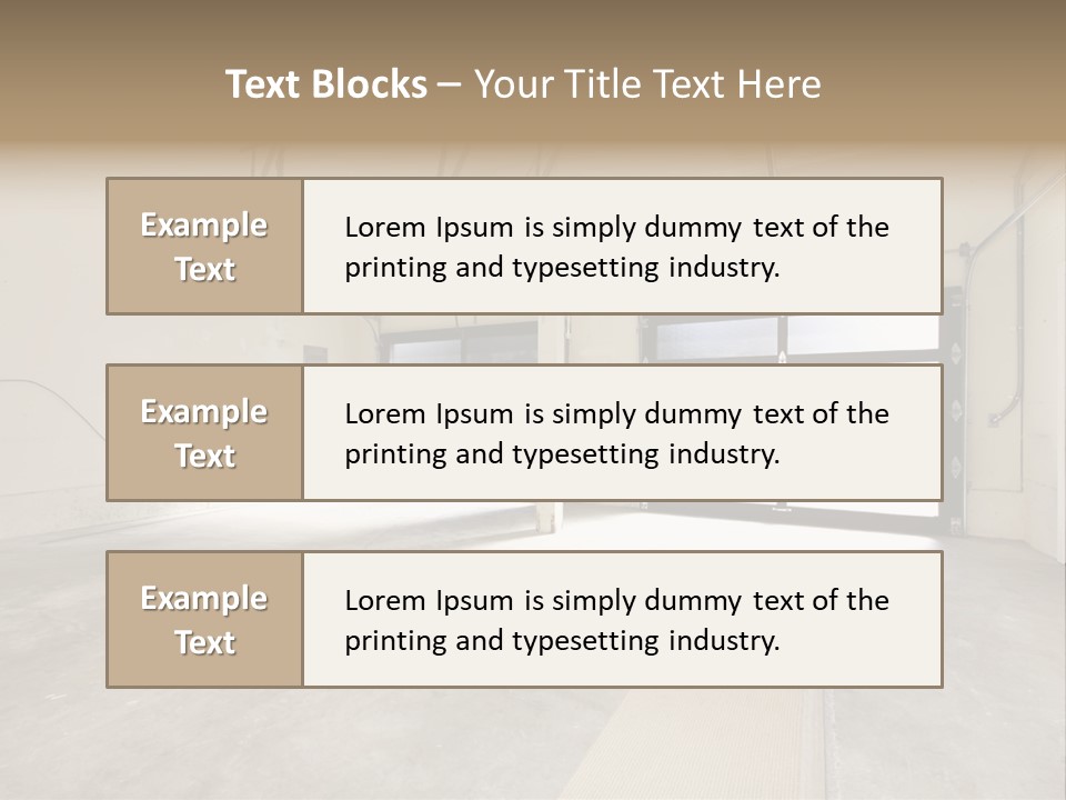Garage Interior Bright PowerPoint Template