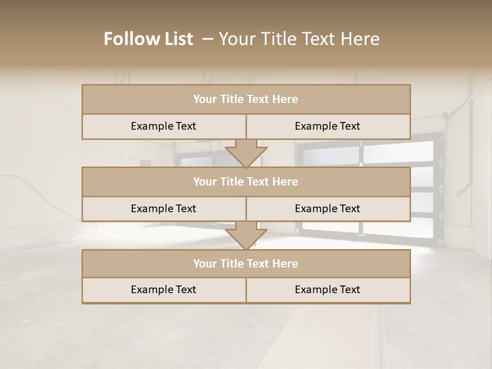 Garage Interior Bright PowerPoint Template
