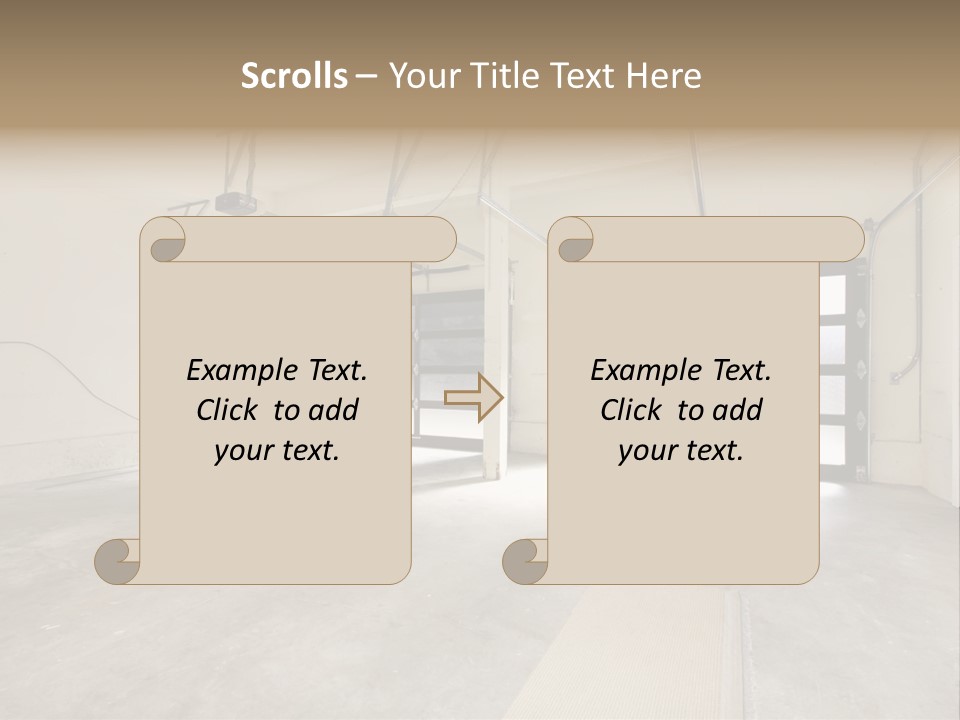 Garage Interior Bright PowerPoint Template